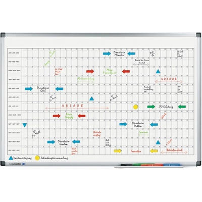 Legamaster Premium lakovaná roční plánovací tabule horizontální 60 x 90 cm
