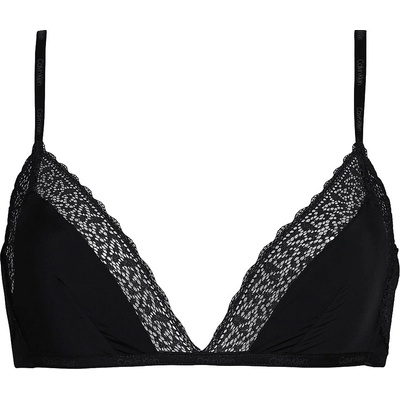 Calvin Klein flirty unlined triangle podprsenka s nastaviteľnými ramienkami čierna