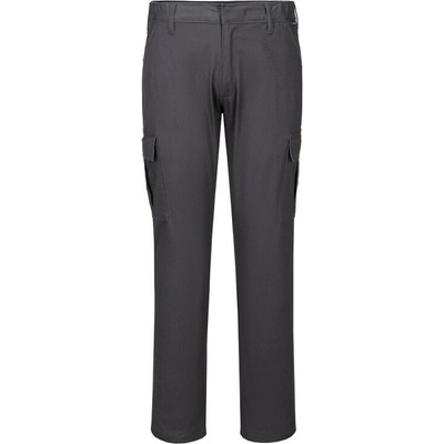 PortWest Kalhoty Stretch Slim Combat S231 do pasu Šedá metal