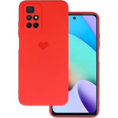 Vennus Silikonové pouzdro se srdcem pro Xiaomi Redmi 10 design 1 červené 103092