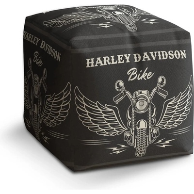 Sablio Taburet Cube Harley-Davidson S krídlami: 40x40x40 cm