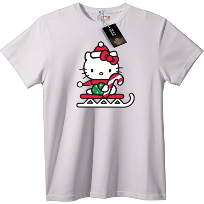 NOONEBRAND Тениска Hello Kitty Коледни шейни - 7XL, Black