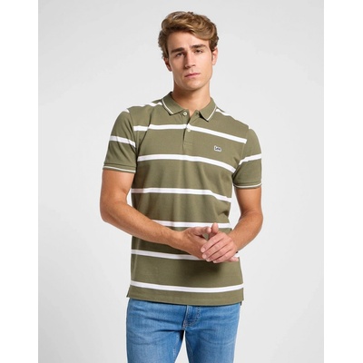 Lee Pique polo in Mercantile Green Stripe 112363858
