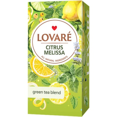 LOVARÉ Citrus Melissa zelený čaj 24 ks