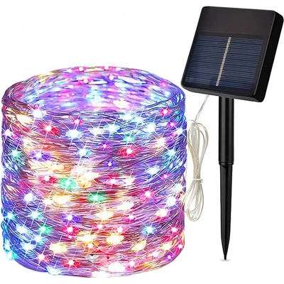 DAMPOD SHOP Solární vánoční osvětlení drat 200 LED multicolor 22 m