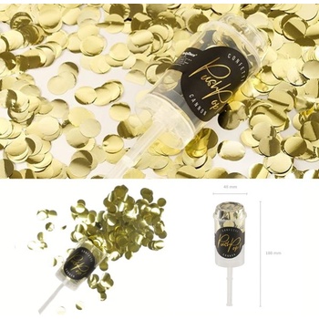 KONFETY push pop zlaté 8 mm