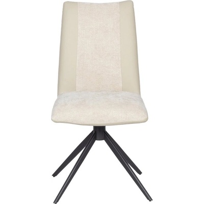 Carmen Трапезен стол Carmen TULSA, до 120kg. , дамаска/силиконова кожа, прахово боядисана метална база, шампанско (bt-3532357)