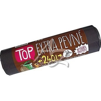 Vipor pytle do koše Top Extra pevné LDPE 10ks 240l 45µm Hnědé