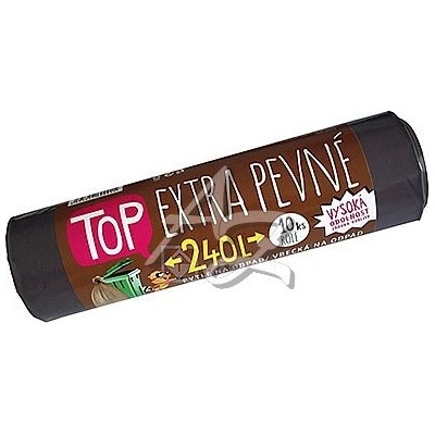 Vipor pytle do koše Top Extra pevné LDPE 10ks 240l 45µm Hnědé