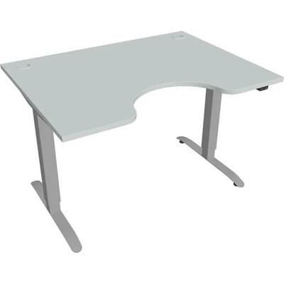 Hobis Office Pro psací stůl Motion MS ERGO 2 Šířka: 120 cm, Barva desky: šedá, Barva kovu: šedá RAL 9006 Šířka 120-180 cm / 27 barevných variant