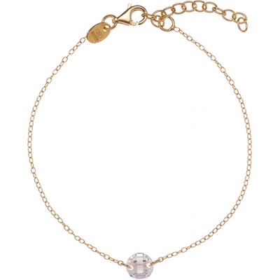 Alisia Pozlacený náramek s korálkem z kubické zirkonie AL4840-Oro