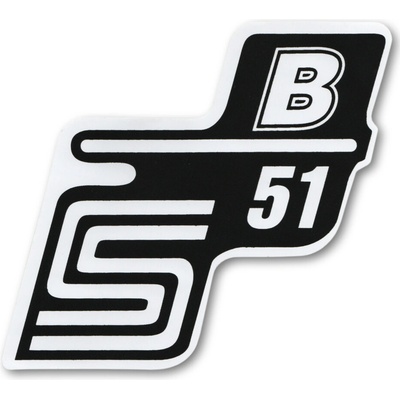 Nálepka schránky "B", BÍLÁ - Simson S51