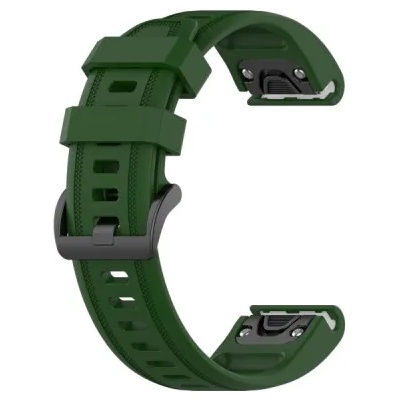Силиконова каишка Ka Digital, Съвместима с Garmin Fenix 7S / 6S, Тъмно зелен (SV-GF7S-GR)