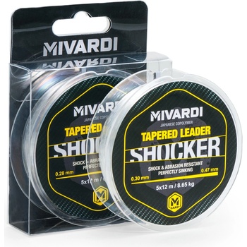 Mivardi Shocker Tapered Leader 5x15 m 0,28-0,57 mm