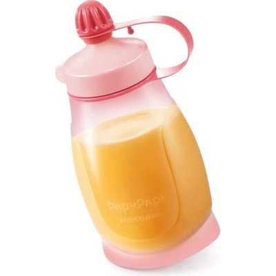 Tescoma pružná láhev Papu Papi se lžičkou růžová 200ml