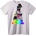 NOONEBRAND Тениска Щастлив Ден на момичето - 4XL, White