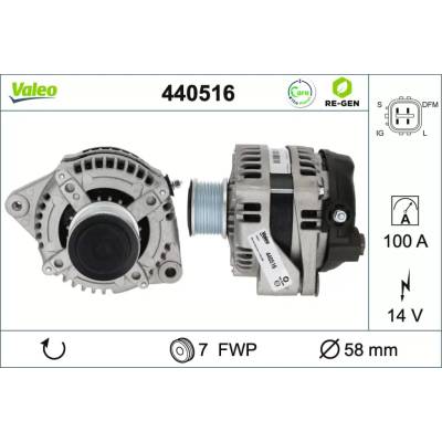 VALEO Alternátor VALEO RE-GEN REMANUFACTURED VA 440516