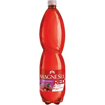 Magnesia Red jemně perlivá minerální voda Brusinka 1,5 l