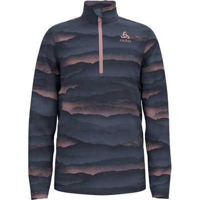 Odlo Mid Layer 1/2 Zip Roy Kidsgraphic tmavo sivá ružová