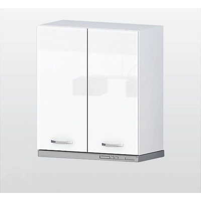 Голд - Аполо Горен кухненски шкаф с 2 врати за телескопичен аспиратор Алис g17 60 см бял гланц