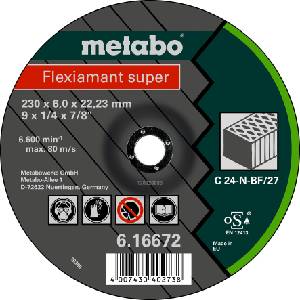 Metabo Шлифовъчен диск - камък 125x6x22.2 мм 616731000 (616731000)
