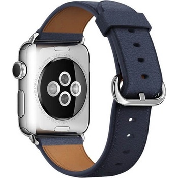 Apple Оригинална кожена каишка за Apple Watch 38мм, 40мм, 41мм - Apple Classic Buckle Band (тъмносин) (MMAG2ZM/A)
