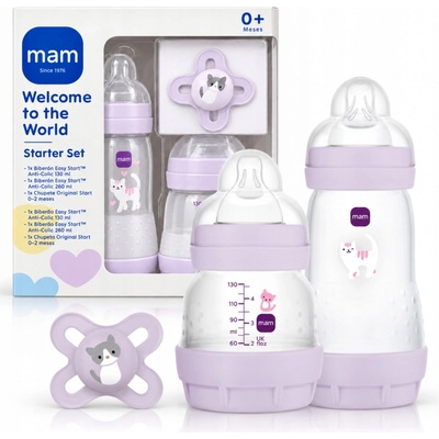 Mam Easy Start Sada antikolikových lahví fialová 130 + 260 ml