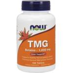 NOW Хранителна добавка Триметилглицин (TMG - Trimethylglycine) метилирана аминокиселина, Now Foods TMG (Trimethylglycine) 1000mg 100tabs