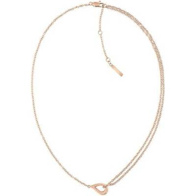 Calvin Klein Elegantný bronzový náhrdelník sculptured drops 35000082