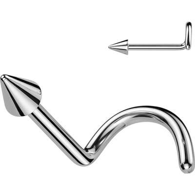 Steel Edge titánový piercing do nosa hrot SET23NOS03 Steel