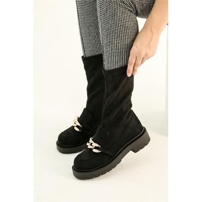 Moda Trend Дамски боти - Черни #319944 (319944_Черно)