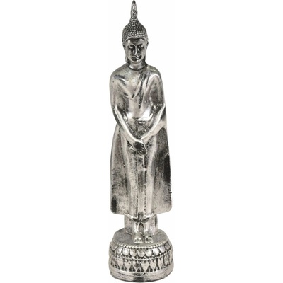 Sanu Babu Narozeninový Buddha, neděle, stříbrná patina, 20cm