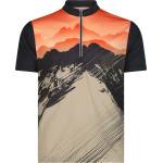 CMP Мъжка фланелка с къс ръкав за колоездене Cmp T-Shirt Freebike with Backpocket Cycling jersey - Antracite / Corda / Orange - размер 54 (EU) (056-3988-0115)