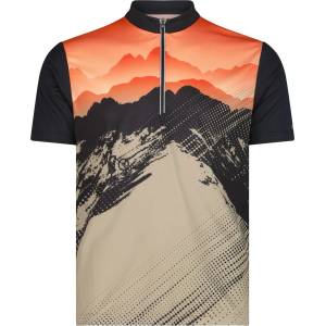 CMP Мъжка фланелка с къс ръкав за колоездене Cmp T-Shirt Freebike with Backpocket Cycling jersey - Antracite / Corda / Orange - размер 54 (EU) (056-3988-0115)