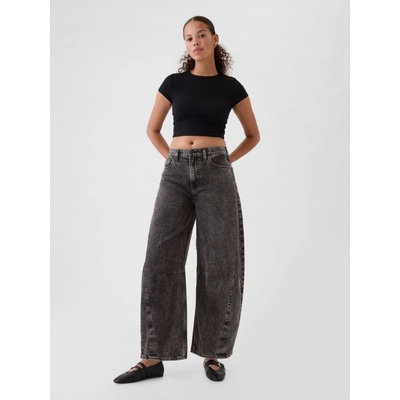 GAP Džíny Mid Rise Horseshoe černé