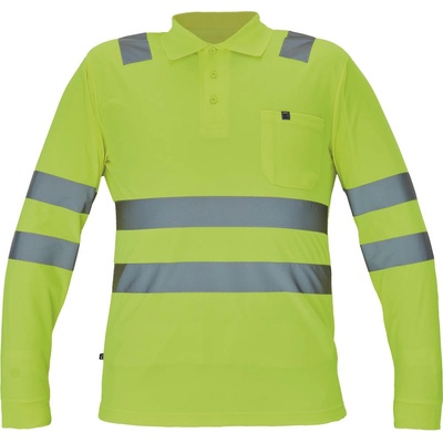 Ciudades LUGO HI-VIS polokošeľa s dlhým rukávom HV žltá XS