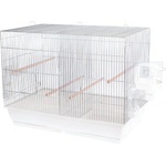INTER-ZOO Pet Products Клетка за птици MESSI II хром - 78 x 47, 5 x 60 cm БЯЛА