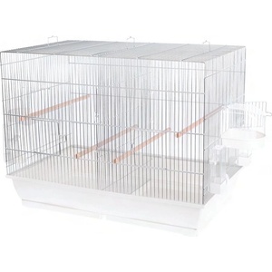 INTER-ZOO Pet Products Клетка за птици MESSI II хром - 78 x 47, 5 x 60 cm БЯЛА