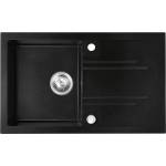 FERRO Mezzo II обратима композитна мивка 78x48 см графит (DRGM48/78BA) Мивка за вграждане
