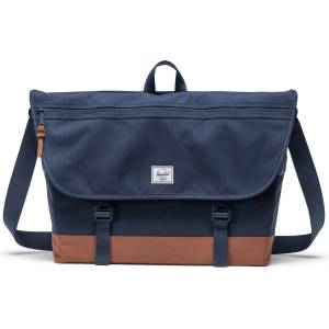 Herschel Чанта за рамо Herschel Cove Messenger Shoulder bag - Navy / Saddle Brown - размер 22, 5 l (510-6423-0511)