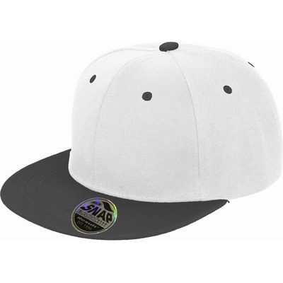 Result Headwear RC 082X s plochým kšiltem 6 panelová COT28082X91099-white/black Bílá/černá