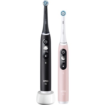Oral-B Oral-B iO Series 6 Duo комплект от 2 електрически четки за зъби, черен/розов