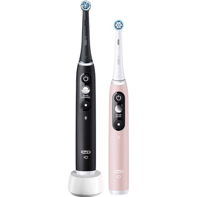 Oral-B Oral-B iO Series 6 Duo комплект от 2 електрически четки за зъби, черен/розов