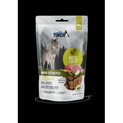Tundra Snack Immune Turkey - Премиум лакомство за кучета, без зърно, снакс с пуешко месо, 100 гр
