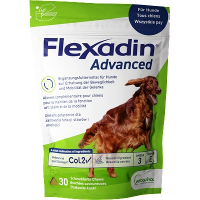 Vétoquinol Flexadin Advanced хранителна добавка за кучета 90 г (30 хапки)