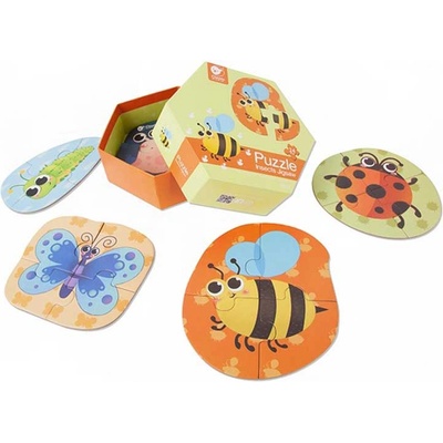 Classic World Детски дървен пъзел - Светът на насекомите (cw40025)