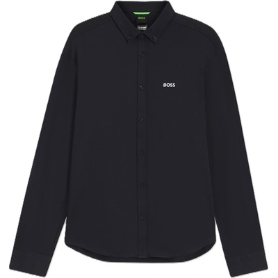 HUGO BOSS Риза с дълъг ръкав Boss Mens BOSS GREEN Motion Long Sleeve Buttoned Shirt with Logo Detail - Dark Beige 257