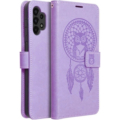 Forcell Кожен Калъф за Samsung A13 4G, Forcell Mezzo Book Case, Лилав (5903396157653)