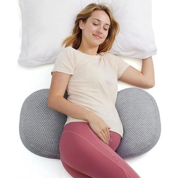 Momcozy Възглавница за бременни Momcozy - W-образна, сива (602835182632)