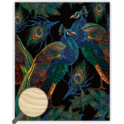 Drevený obraz Peacocks